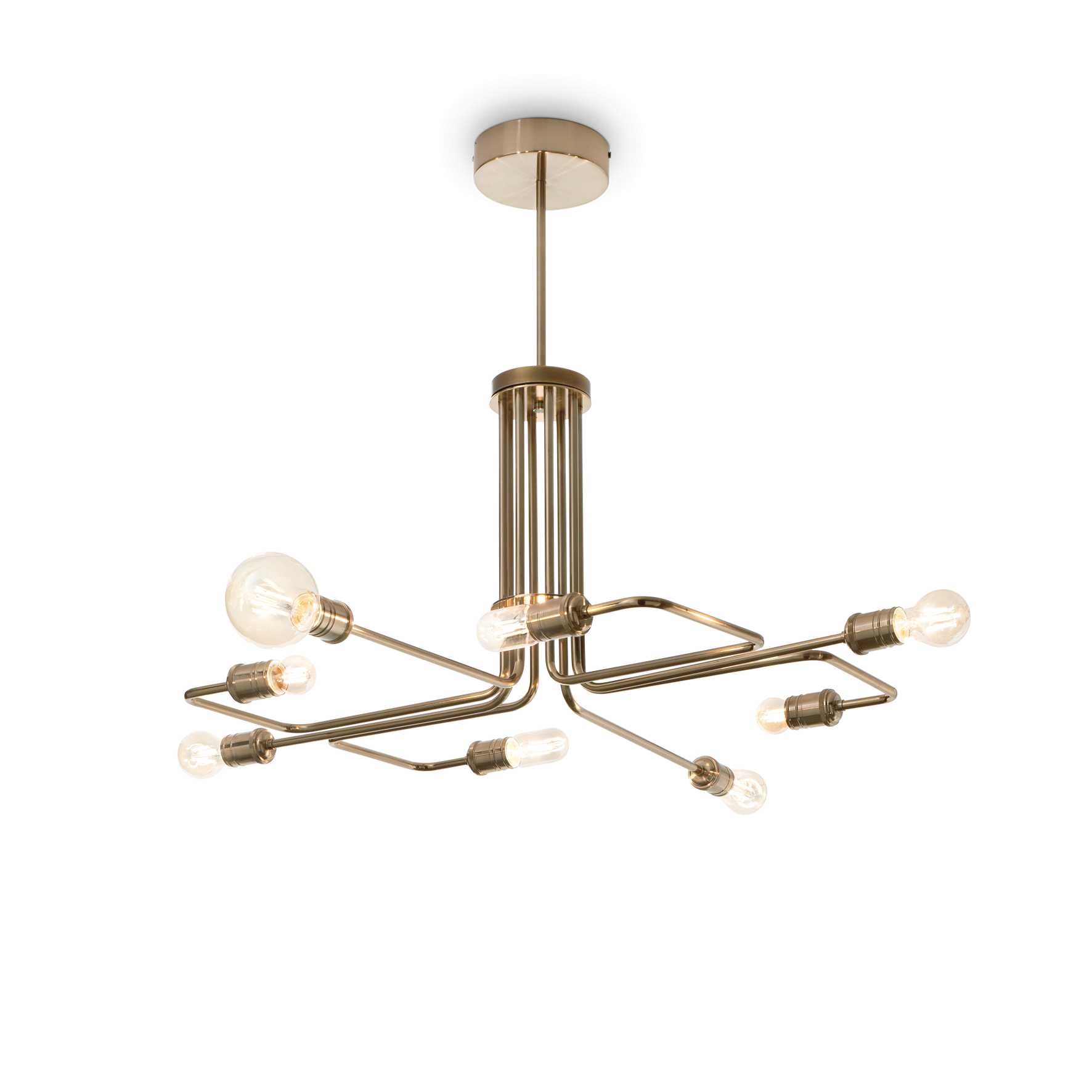 Подвесная люстра Ideal Lux Triumph SP8 Ottone 160269